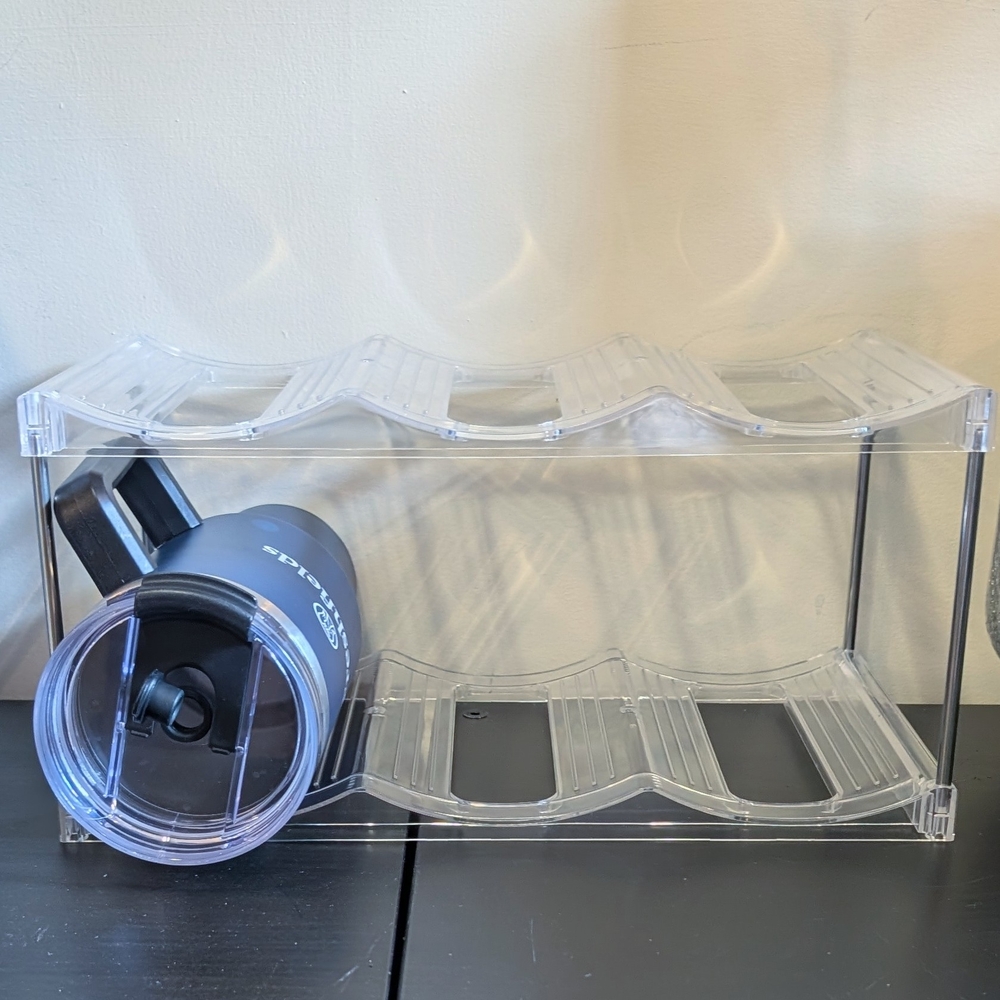 Water Bottle Cabinet Rack Clear Storage